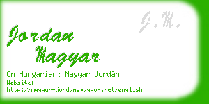 jordan magyar business card