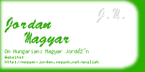 jordan magyar business card